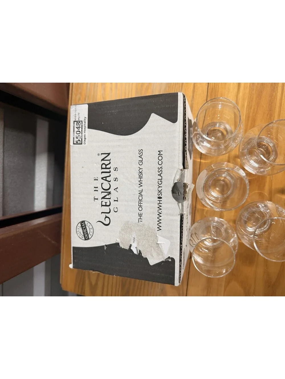 Glencairn Whisky Glass Set Of 6 Etched Set Bulleit bourbon *
